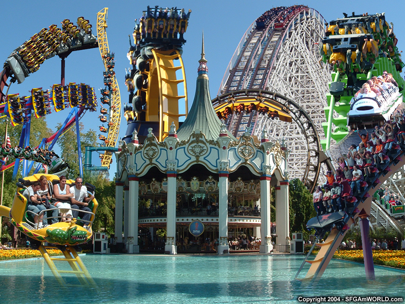 six flags. six flags great america logo.